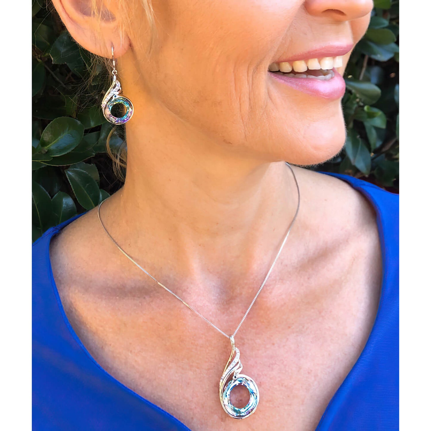 Pink Crystal Phoenix Earrings