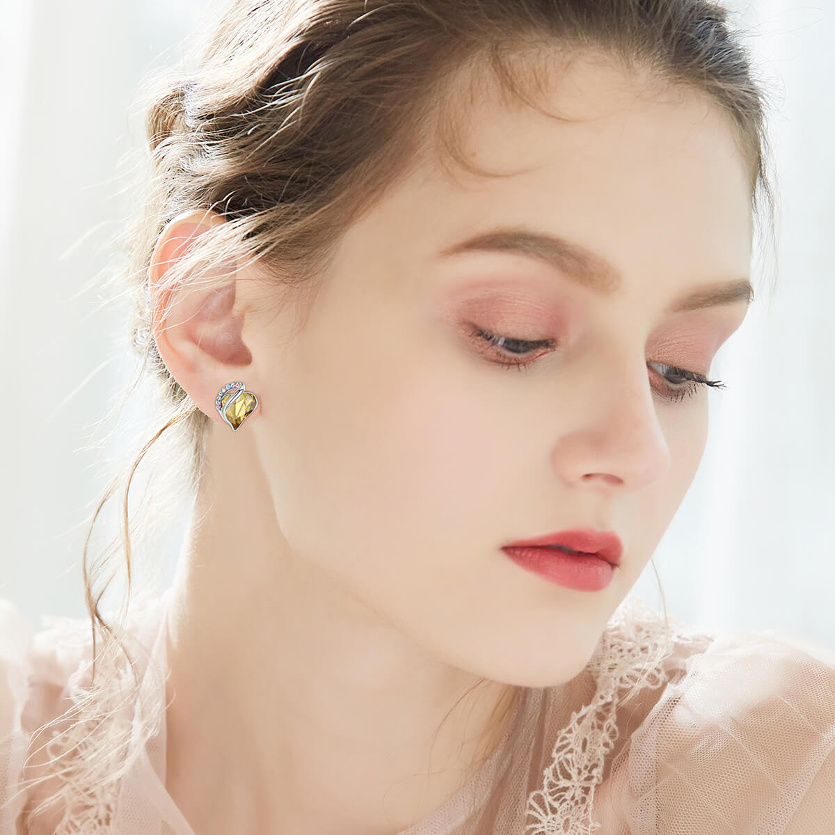 Infinite Love November Birthstone Earrings