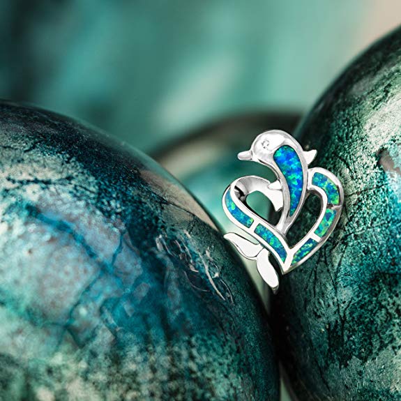 Dolphin Blue Opal Necklace