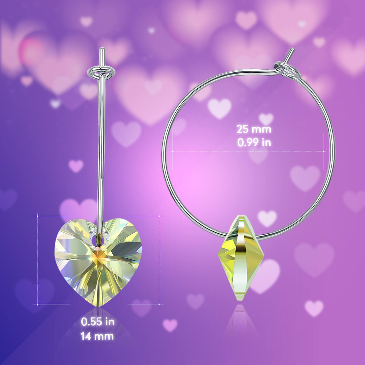 Aurora Borealis Hoop Earrings