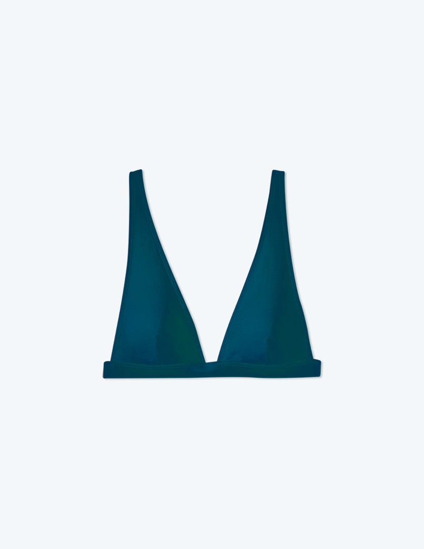 The Plunge Bikini Top - Seaweed