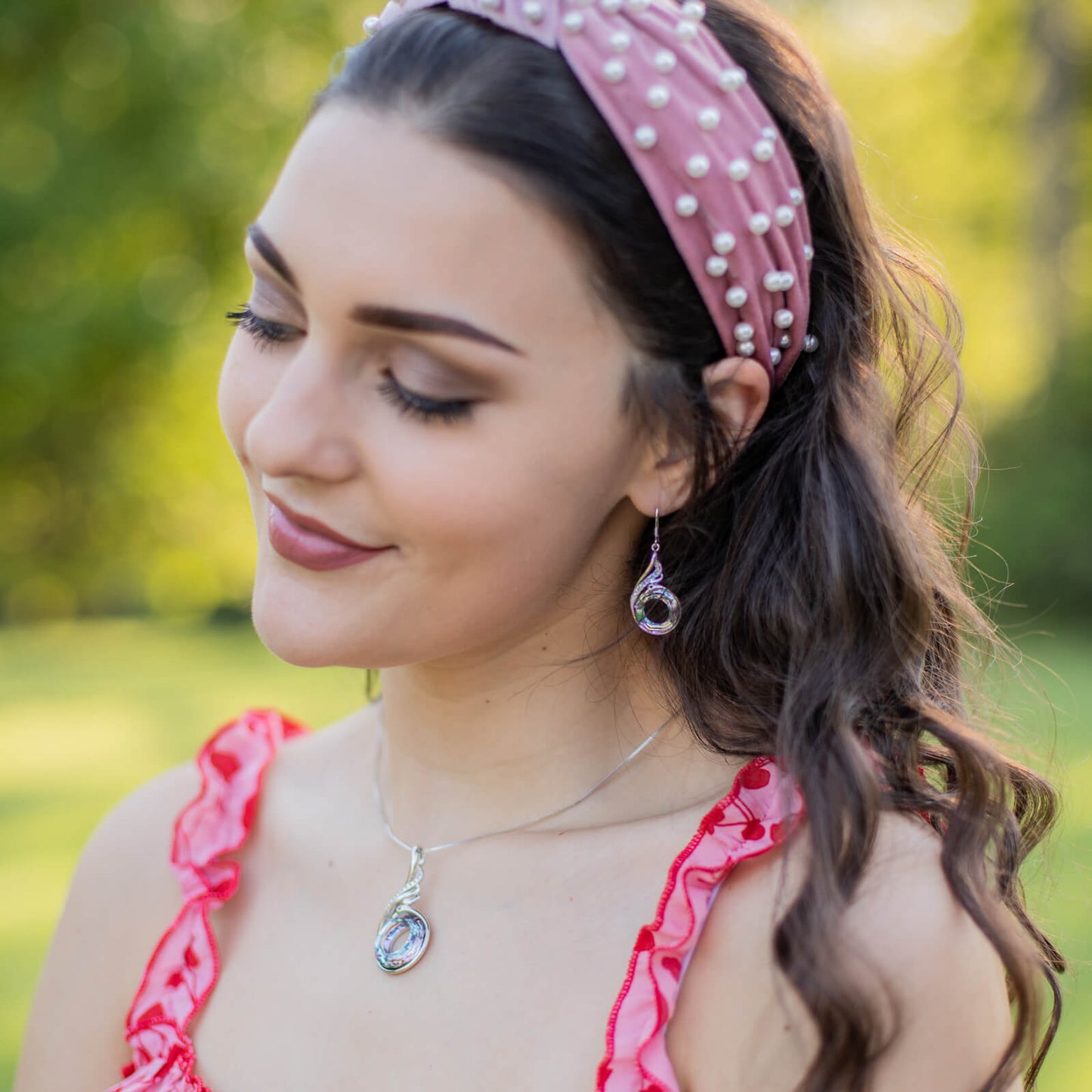 Pink Crystal Phoenix Necklace