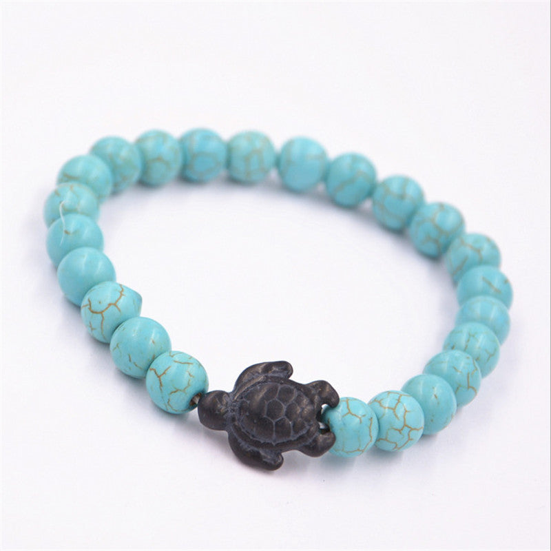 Blue Turtle Stone Bracelet