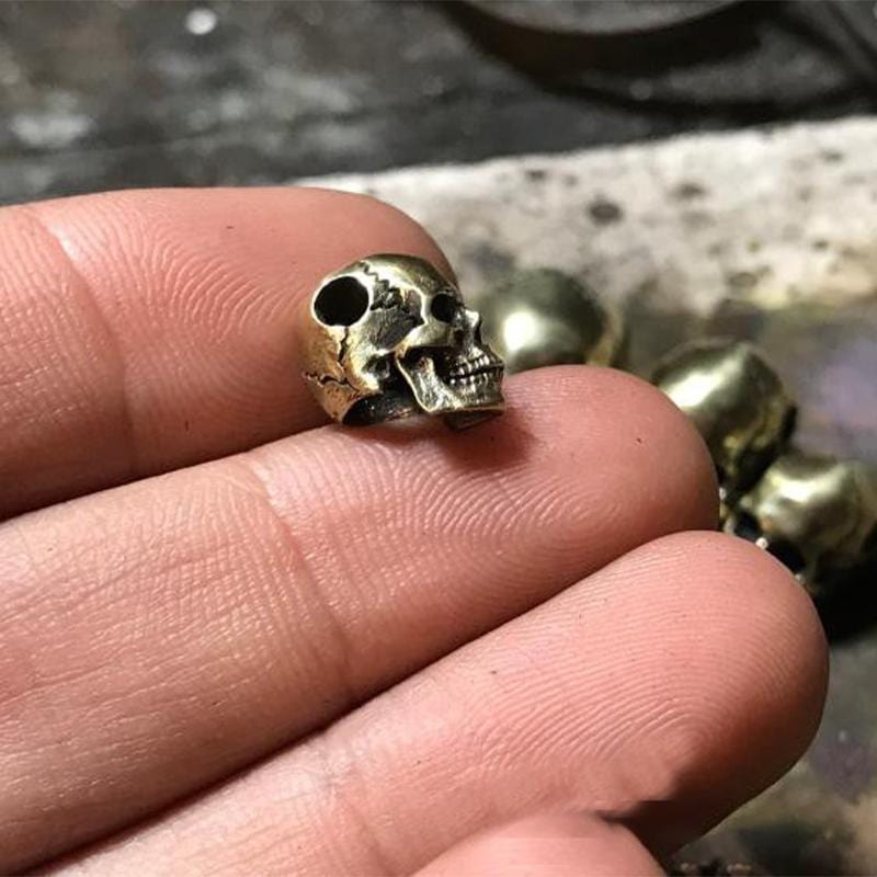 VINTAGE BRASS SKULL PENDANT