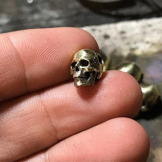 VINTAGE BRASS SKULL PENDANT