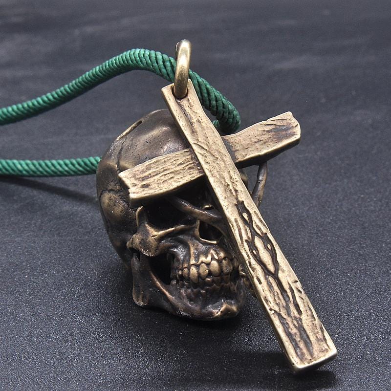 CHRIS JESUS CROSS BRASS PENDANT