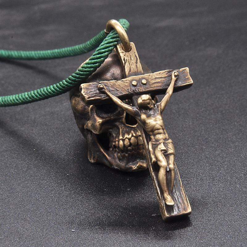 CHRIS JESUS CROSS BRASS PENDANT