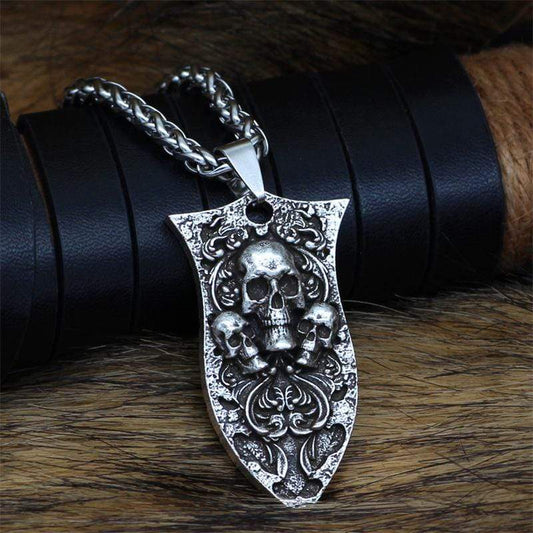 GOTHIC SKULL STAINLESS STEEL PENDANT