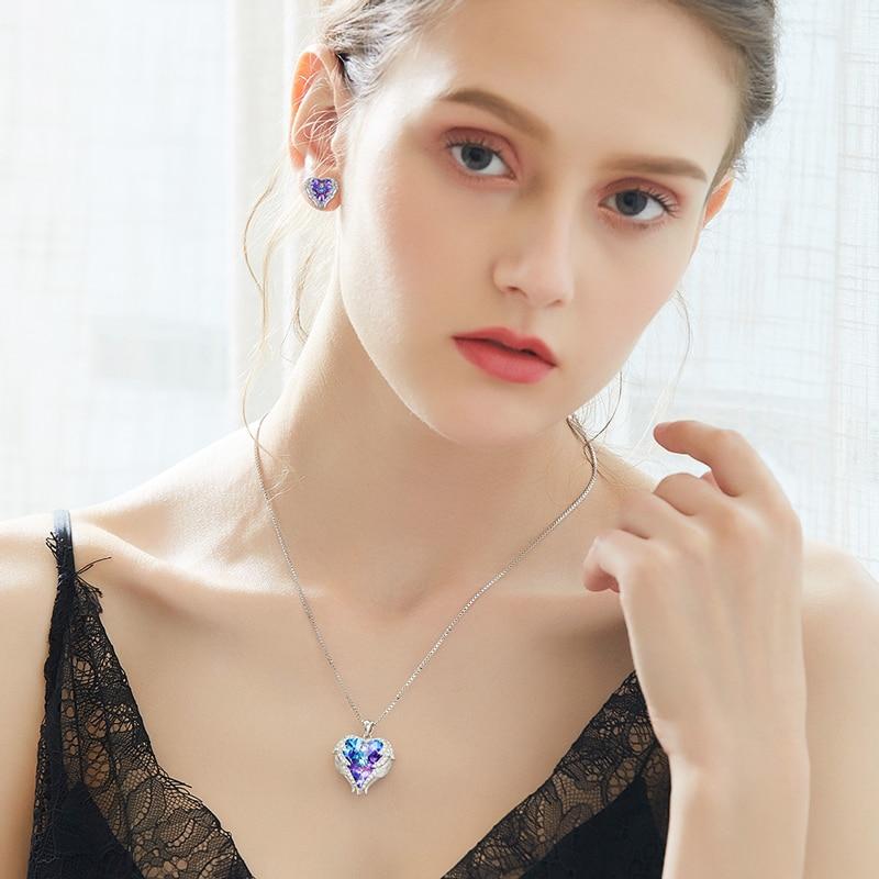 Heart & Angel Wing Jewelry Set