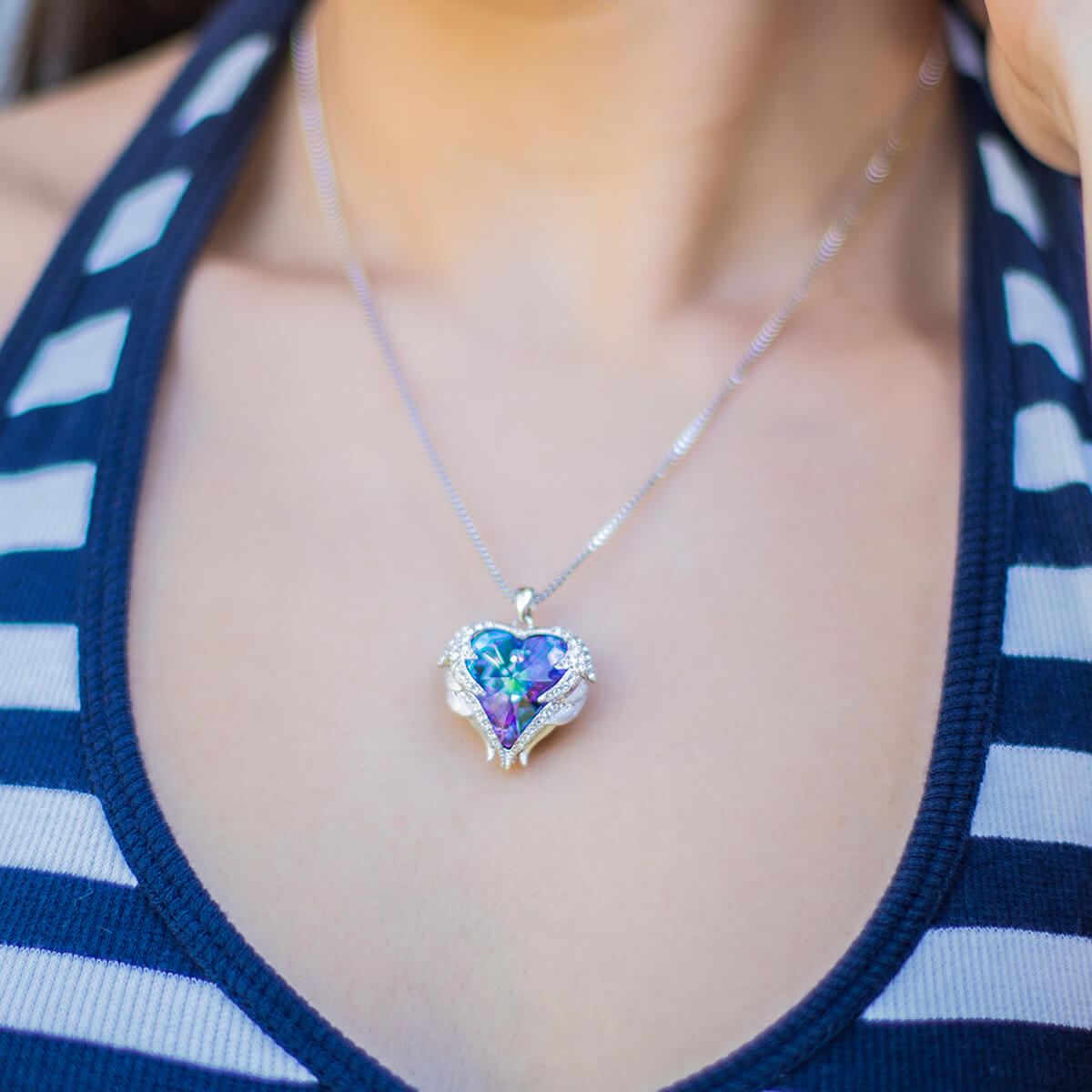 Heart & Angel Wing Jewelry Set
