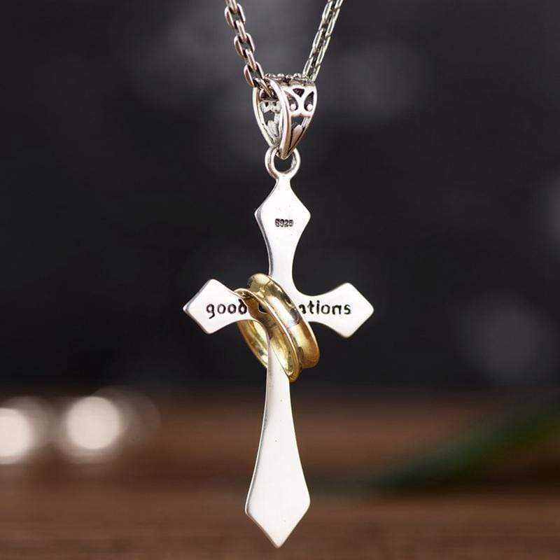JESUS CROSS SILVER PENDANT