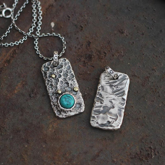 VINTAGE  TURQUOISE SILVER PENDANT