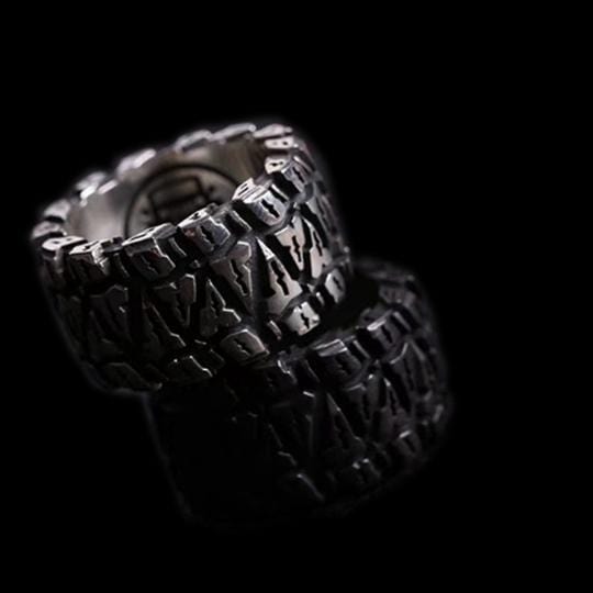 JEEP  TIRE STERLING SILVER RING