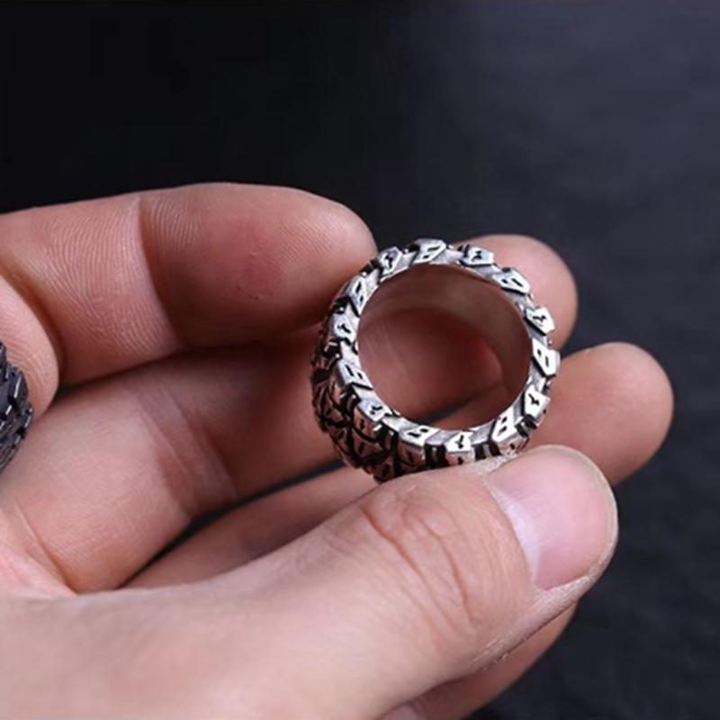 JEEP  TIRE STERLING SILVER RING