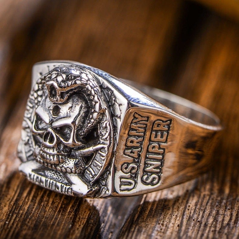 U.S. ARMY SNIPER SILVER RING
