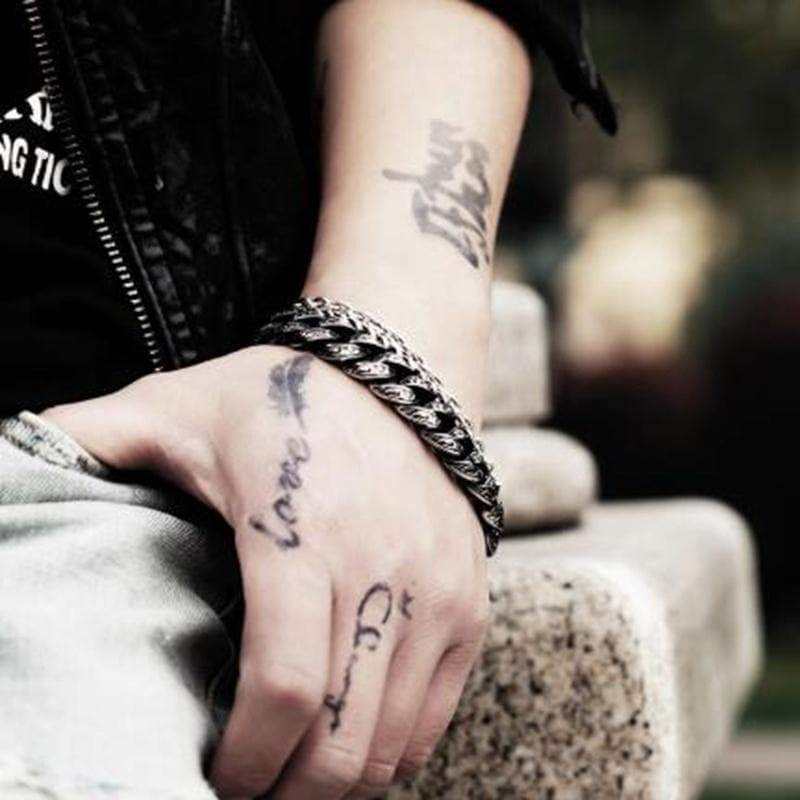 VINTAGE TOTEM ROCK BIKER BRACELET