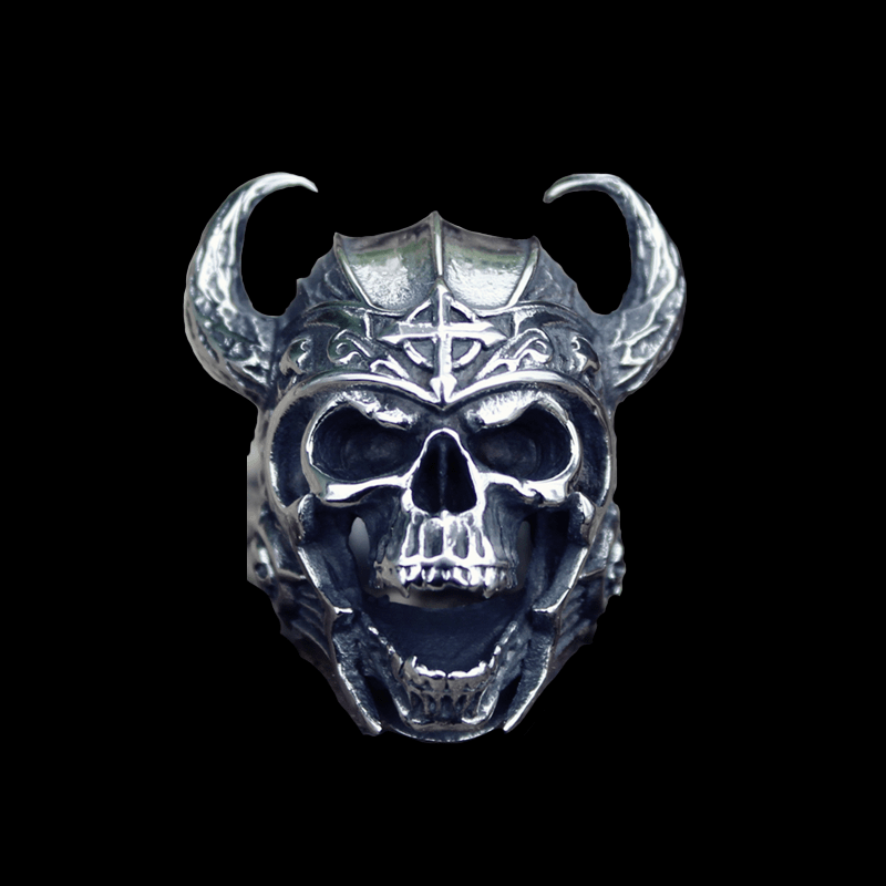 DEVIL SOLDIER SKULL STAINLESS STEEL RING