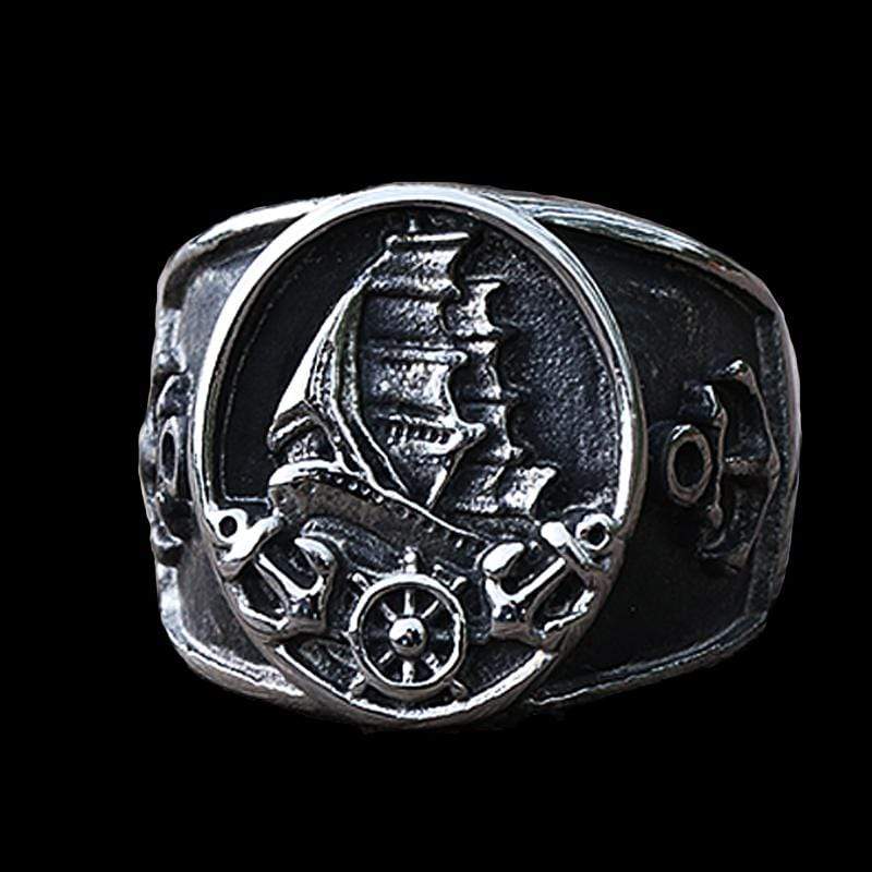 NORDIC VIKING PIRATE SAILBOAT RING