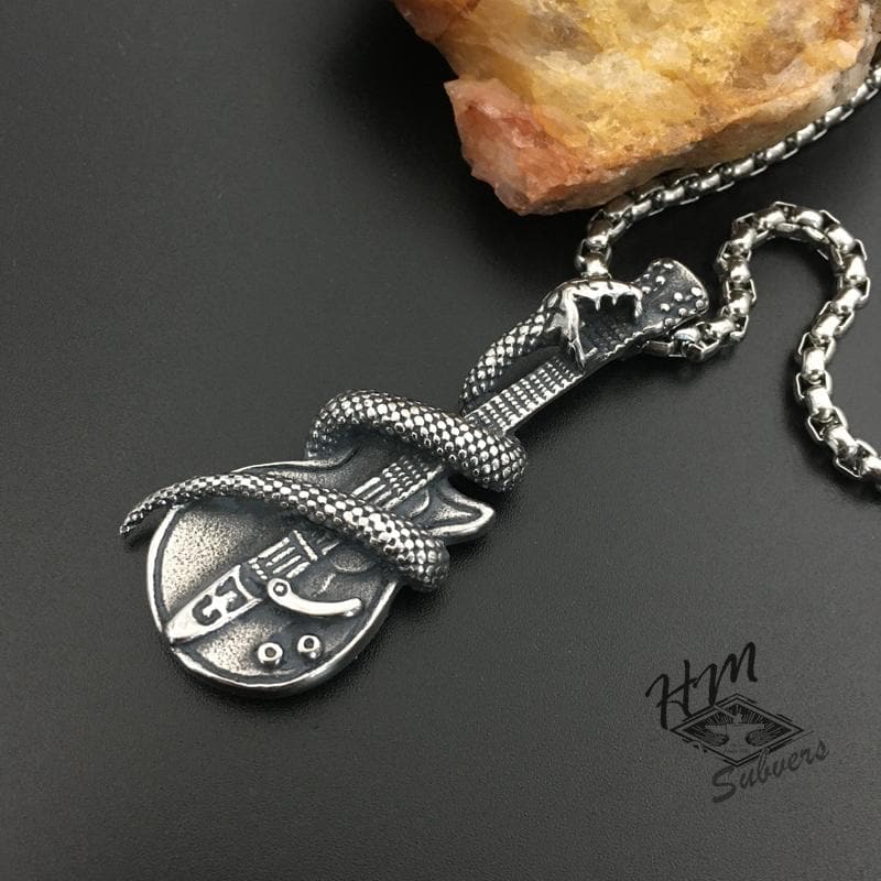 HIP HOP ROCK SNAKE GUITAR PENDANT
