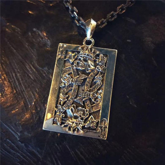 PUNK SPADE K POKER STAINLESS STEEL PENDANT