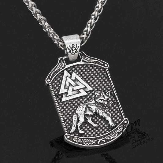 VIKING CELTIC WOLF ODIN WORLD TREE PENDANT