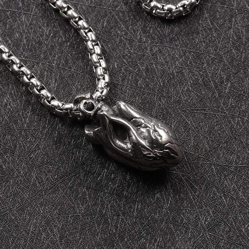 PUNK MEN'S HEART STAINLESS STEEL PENDANT