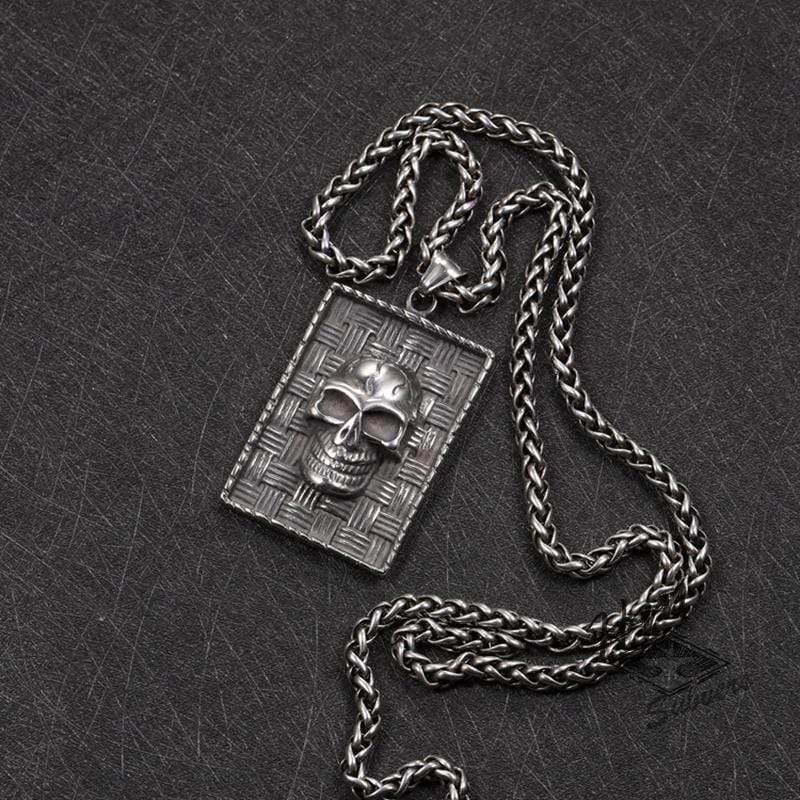 PUNK RETRO SKULL STAINLESS STEEL PENDANT