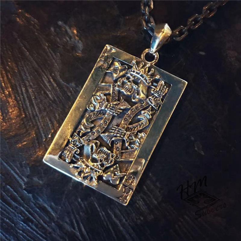 PUNK SPADE K POKER STAINLESS STEEL PENDANT