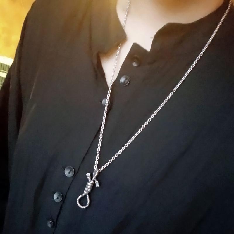 TWISTED HEMP ROPE STAINLESS STEEL PENDANT