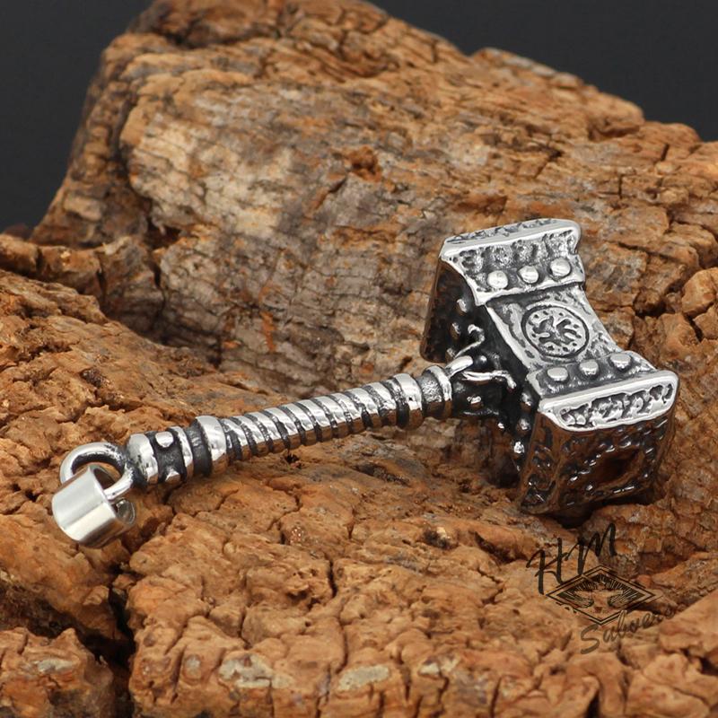 VIKING THOR'S HAMMER STAINLESS STEEL PENDANT
