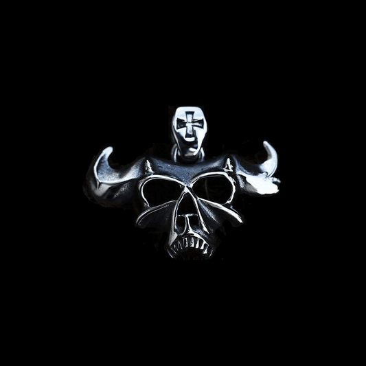 VINTAGE BULLHEAD WARRIOR PENDANT