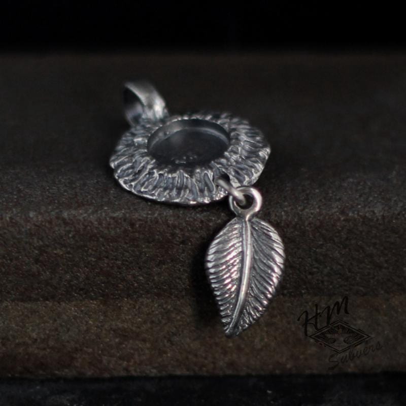 VINTAGE SKULL TURQUOISE SILVER  PENDANT