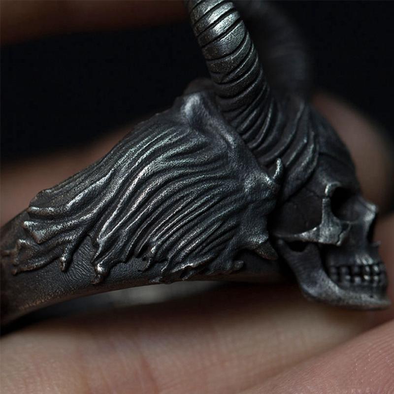 PUNK GOTHIC SATANIC SKULL RING