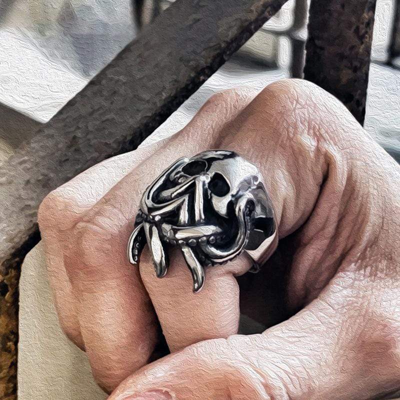 PUNK OCTOPUS SKULL RING