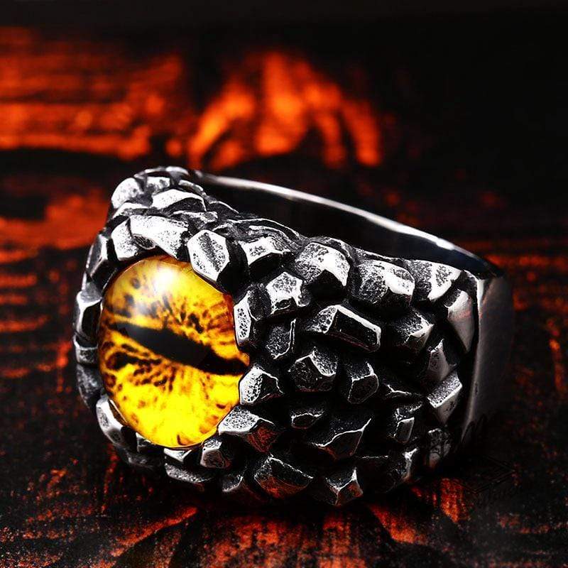 VINTAGE DEVIL'S EYE STAINLESS STEEL RING