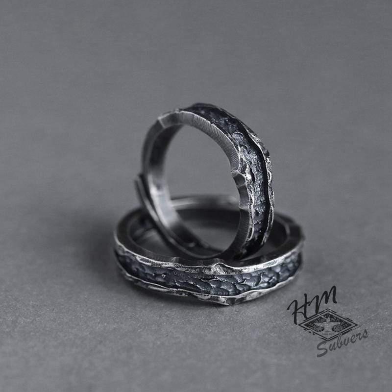 ABYSS PATTERN STAINLESS STEEL RING