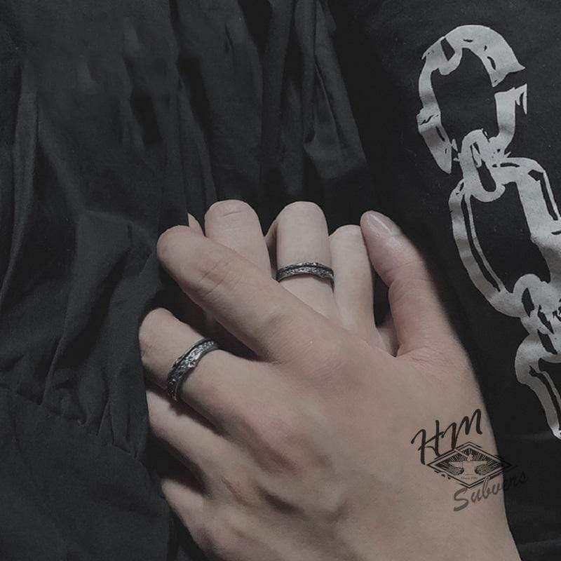 ABYSS PATTERN STAINLESS STEEL RING