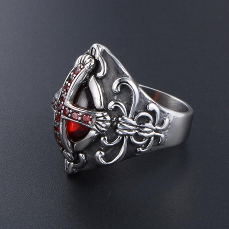 CROSS NOBLE PERSONALIZED STAINLESS STEEL RING
