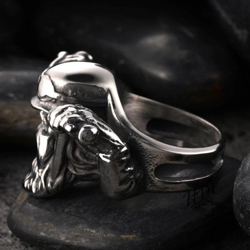 CYCLING PIRATE STAINLESS STEEL SKULL RING