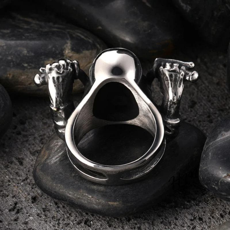 CYCLING PIRATE STAINLESS STEEL SKULL RING