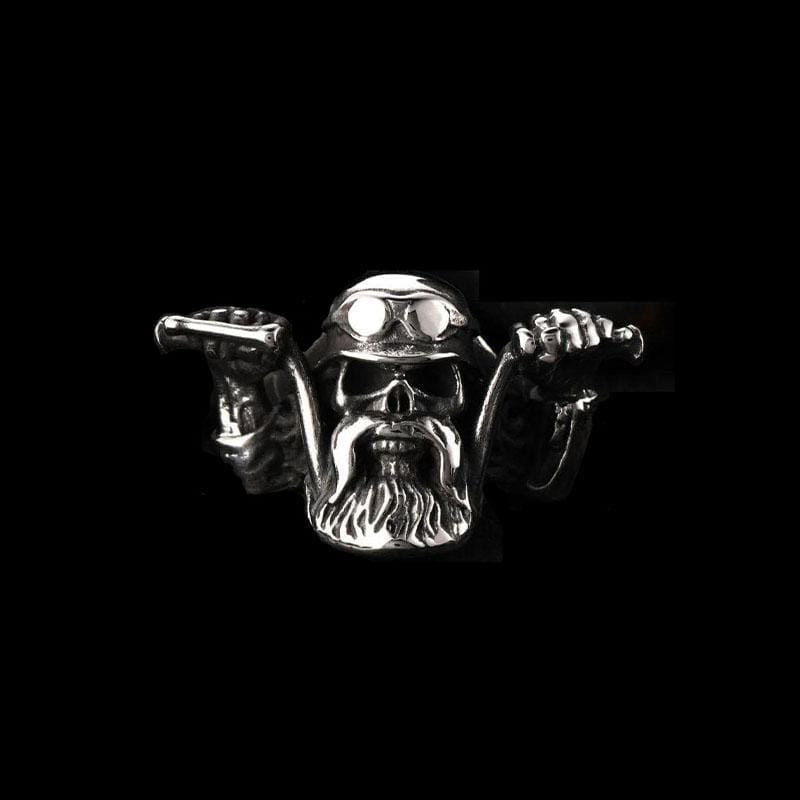 CYCLING PIRATE STAINLESS STEEL SKULL RING