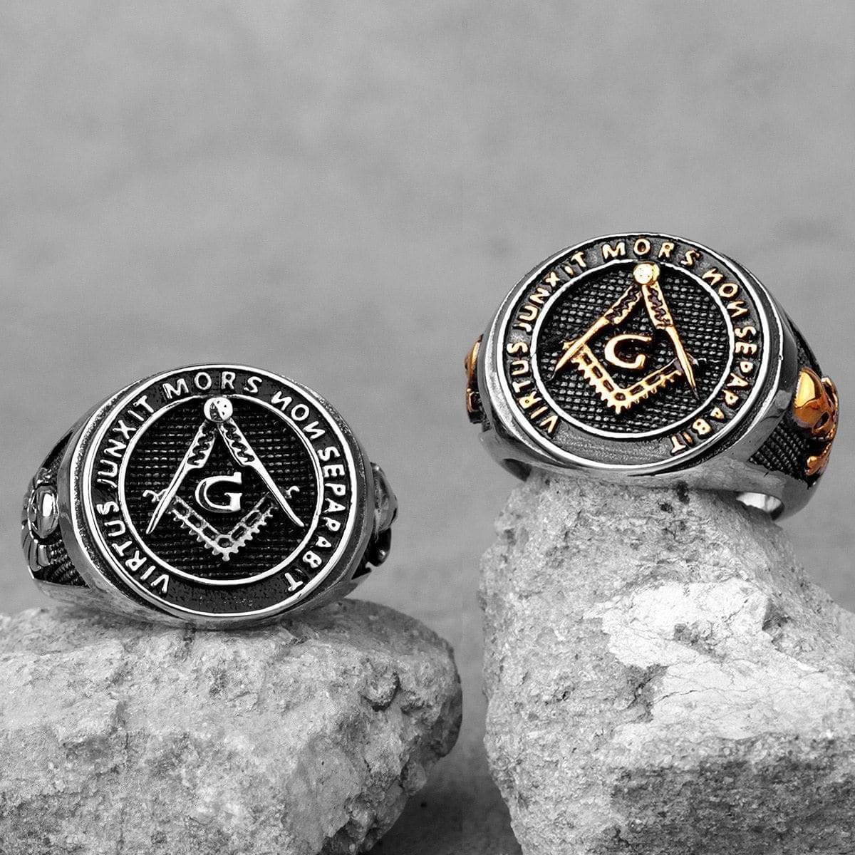 PUNK SKULL STAINLESS STEEL RING