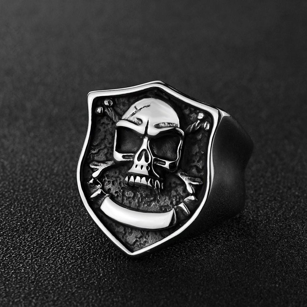 RETRO SKULL STAINLESS STEEL RING