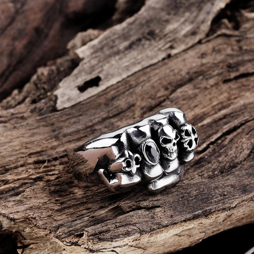 SKULL FIST STAINLESS STEEL RING