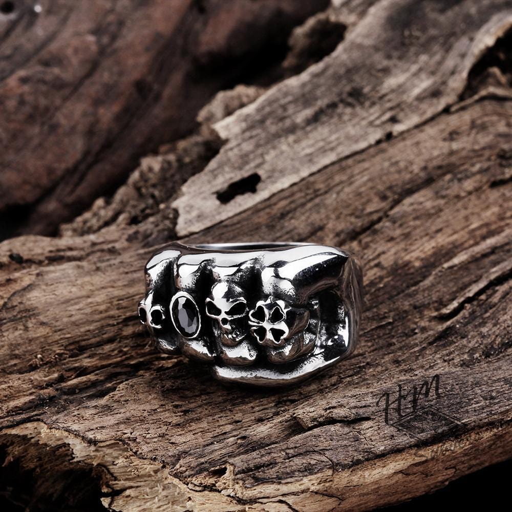 SKULL FIST STAINLESS STEEL RING