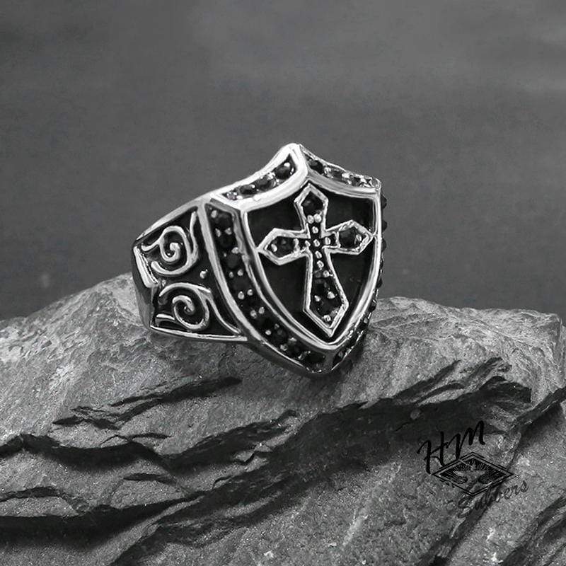 TEMPLAR KNIGHT SHIELD CROSS RING