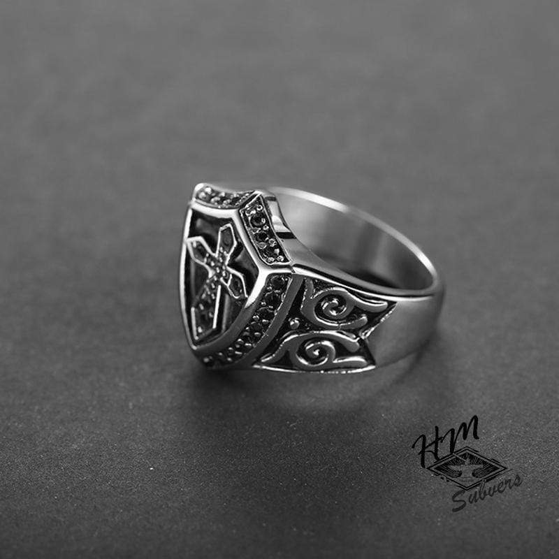 TEMPLAR KNIGHT SHIELD CROSS RING