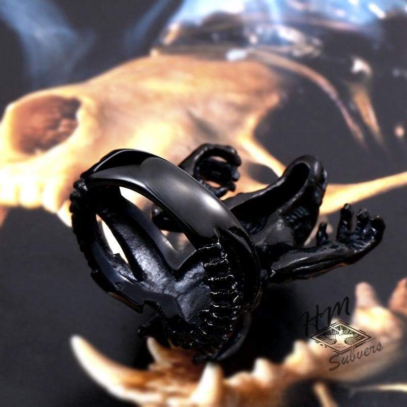 TERROR ALIEN STAINLESS STEEL RING