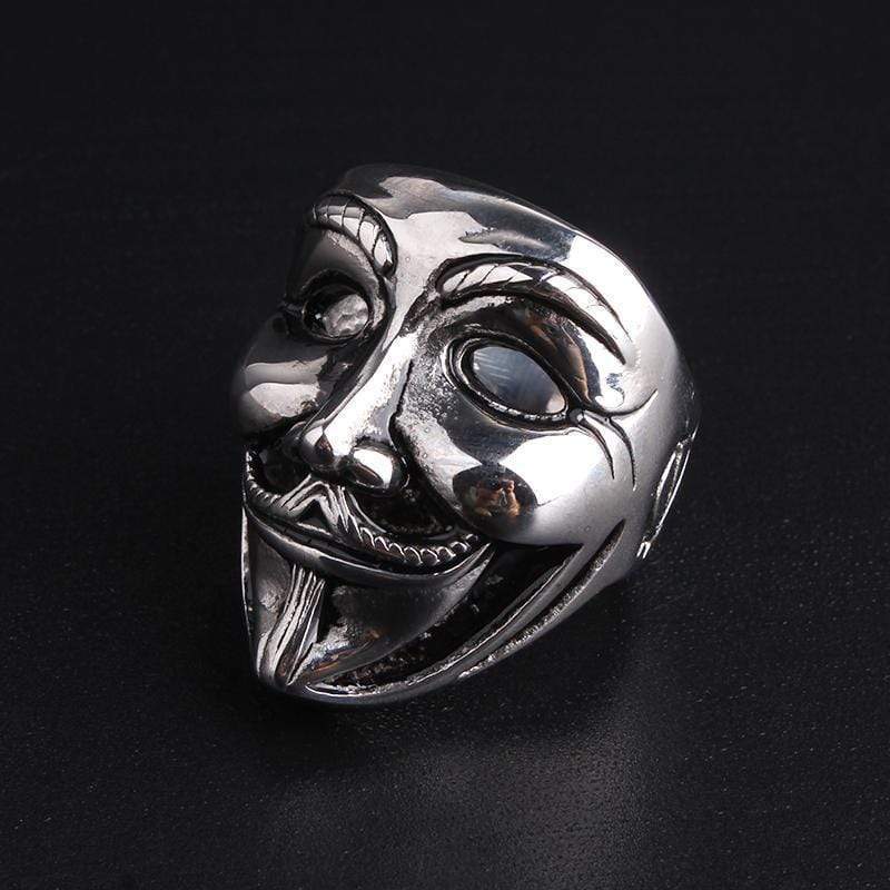 V FOR VENDETTA STAINLESS STEEL RING